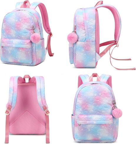 16 Inch Kids Backpack for Girls Cute Lightweight Daypack School Bags for 3 4 5 6 7 8 Years Old Preschool Elementary - Blue in Saudi Arabia