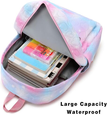 16 Inch Kids Backpack for Girls Cute Lightweight Daypack School Bags for 3 4 5 6 7 8 Years Old Preschool Elementary - Blue in Saudi Arabia