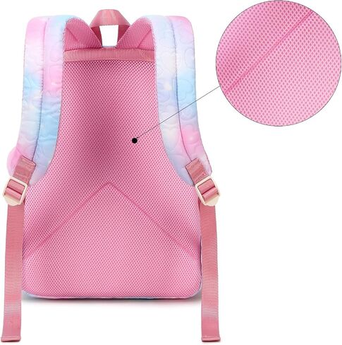16 Inch Kids Backpack for Girls Cute Lightweight Daypack School Bags for 3 4 5 6 7 8 Years Old Preschool Elementary - Blue in Saudi Arabia