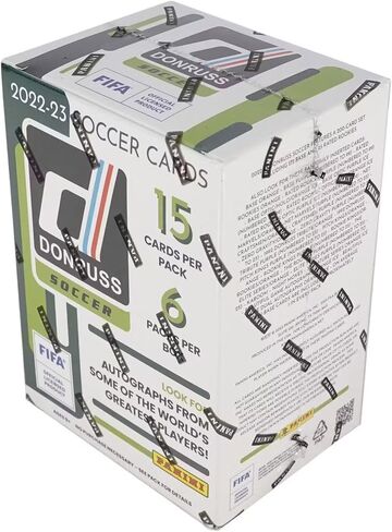 صندوق ناسف كرة القدم 2022 2023 Donruss مع صندوق ناسف محتمل، متوازيات ليزر برتقالية وأرجوانية حصرية بالإضافة إلى كابوم in Saudi Arabia