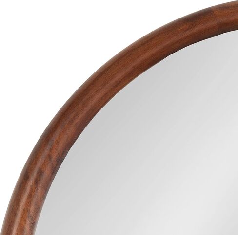 مرآة حائط مقوسة طويلة من كيت ولوريل تالما، 20 × 36، جوز داكن، مرآة قوس انتقالية مع إطار من خشب الحور الصلب وإطار دائري in Saudi Arabia