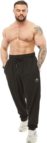 بنطال رياضي قطني فضفاض للرجال مع جيوب، بنطال نمط الحياة للفصول الأربعة in Kuwait