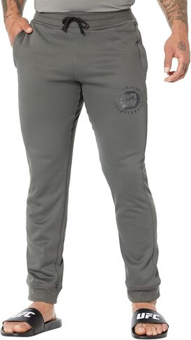بنطال UFC® Basic Tech-Joggers للرجال - مثالي للصالة الرياضية والمشي والترفيه - 100% بوليستر - خصر قابل للتمدد in Kuwait