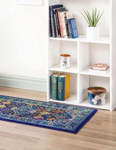 سجادة منطقة فريدة من نوعها من مجموعة Loom Calypso - ترينيداد (مفرش مقاس 2 × 6 بوصات، أزرق داكن/أخضر) in Saudi Arabia