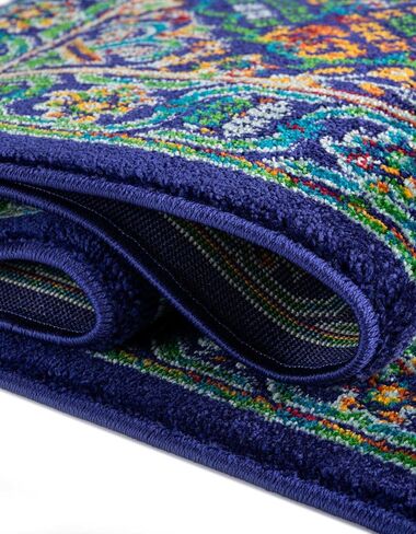 سجادة منطقة فريدة من نوعها من مجموعة Loom Calypso - ترينيداد (مفرش مقاس 2 × 6 بوصات، أزرق داكن/أخضر) in Saudi Arabia