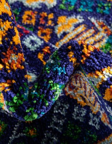 سجادة منطقة فريدة من نوعها من مجموعة Loom Calypso - ترينيداد (مفرش مقاس 2 × 6 بوصات، أزرق داكن/أخضر) in Saudi Arabia
