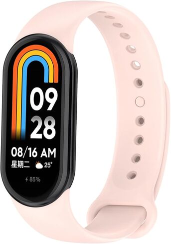 KOMI Watch Band Compatible with Xiaomi Mi Band 8,Soft Silicone Replacement band Sport Adjustable Wrist Strap for Women Men in Saudi Arabia