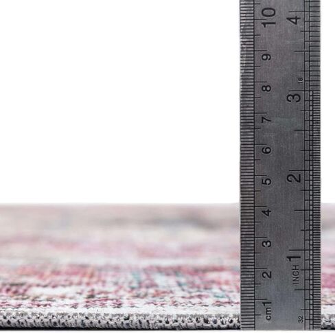 سجادة منطقة Loom Yara Collection الفريدة - ياش (2 × 5 قدم 1 بوصة، وردي مرجاني فاتح/أزرق) in Saudi Arabia
