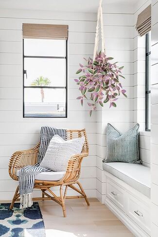 Fake Hanging Plants with Pot, 17" Green Artificial Eye Leaves Potted Plant Faux Peperomia Vine Basket Plant for Wall Bedroom Office Indoor Outdoor Home Decor in Saudi Arabia