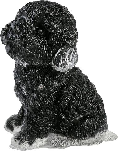 mookaitedecor 2.5 Inch Black Obsidian Crystal Poodle Dog Statue Sitting Animal Dog Sculpture Figurine for Home Decoration Collectible Ornament in Saudi Arabia