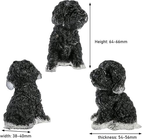 mookaitedecor 2.5 Inch Black Obsidian Crystal Poodle Dog Statue Sitting Animal Dog Sculpture Figurine for Home Decoration Collectible Ornament in Saudi Arabia
