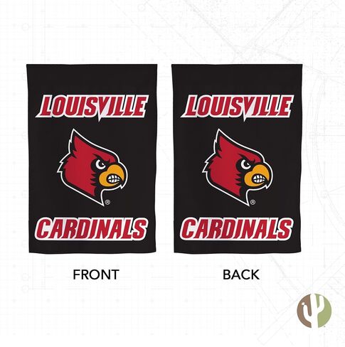 Desert Cactus University of Louisville Garden Flag Cardinals U of L Cards Banner 100% Polyester (Design C) in Saudi Arabia