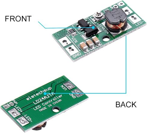 2 pcs Adjustable LED Driver Board DC 6-25V 30-900mA 20W PWM Controller DC-DC Step-Down Constant Current Converter with red and Black Cable Screwdriver in Saudi Arabia