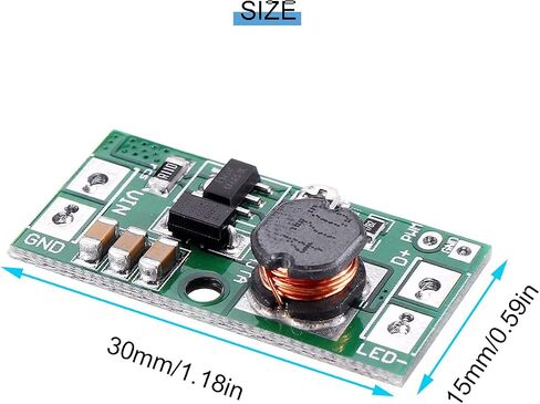 2 pcs Adjustable LED Driver Board DC 6-25V 30-900mA 20W PWM Controller DC-DC Step-Down Constant Current Converter with red and Black Cable Screwdriver in Saudi Arabia