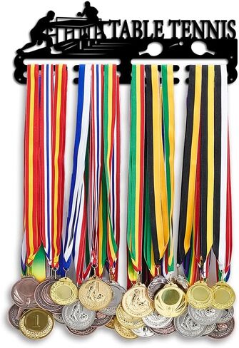 PH PandaHall Medal Hanger Display Rack Hanger Awards Ribbon Holder Medal Hook Race Medal Display Wall Mount Medals Frame for Wall Over 50 Medals Easy to Install in Saudi Arabia