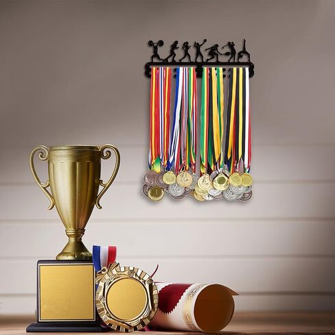 PH PandaHall Medal Hanger Display Rack Hanger Awards Ribbon Holder Medal Hook Race Medal Display Wall Mount Medals Frame for Wall Over 50 Medals Easy to Install in Saudi Arabia