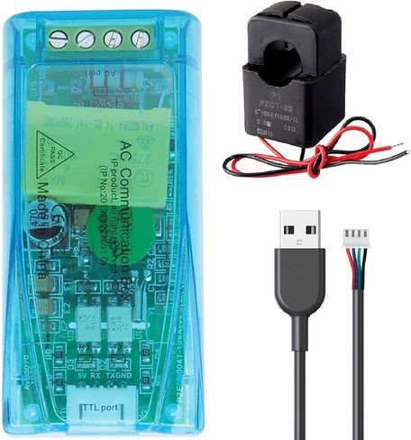 AC 80-260V 100A PZEM-004T Multimeter Module Current Voltage Power Meter Ampere Current Test Module with Split-Core Transformer TTL,Current Transformer,USB Cable in Saudi Arabia