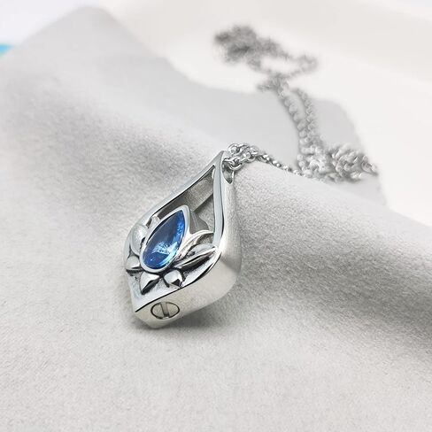 لوتس زهرة جوهرة جرة الحرق القلائد للرماد دمعة تذكارية جرة قلادة مجوهرات الرجال النساء حامل الرماد in Kuwait