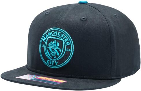 مانشستر سيتي - قبعة Locale Flat Peak Snapback باللون الأسود in Saudi Arabia