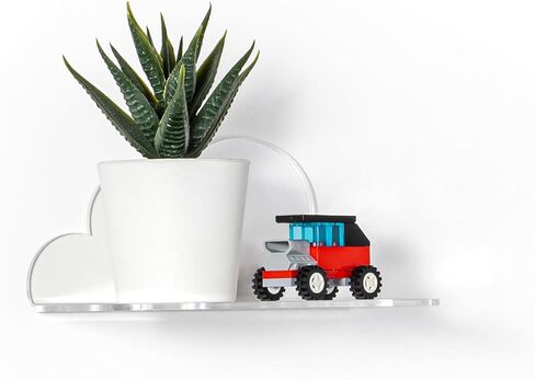 HAYVAN Cute Cloud Shelves - Small Shelf for Wall Decor 3 Pack - Aesthetic Decor Gift for Bathroom Livingroom Bedroom Nursery, 6" x 2.7" x 3.4" (Blue) in Saudi Arabia
