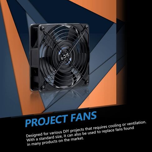 AXIAL 12025، مروحة مافن هادئة، 110 فولت 115 فولت 120 فولت تيار متردد 120 مم × 25 مم مروحة تبريد محورية كرة مزدوجة للمعدات الإلكترونية in Kuwait