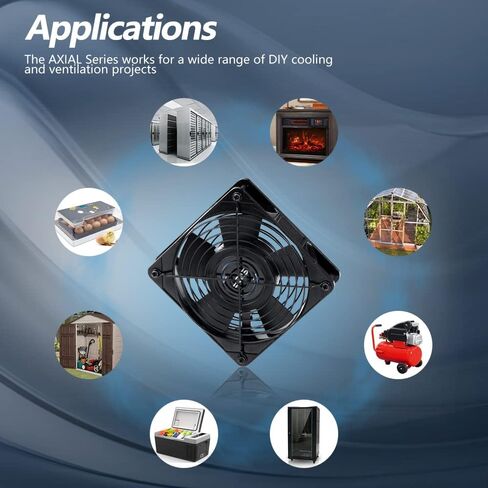 AXIAL 12025، مروحة مافن هادئة، 110 فولت 115 فولت 120 فولت تيار متردد 120 مم × 25 مم مروحة تبريد محورية كرة مزدوجة للمعدات الإلكترونية in Kuwait