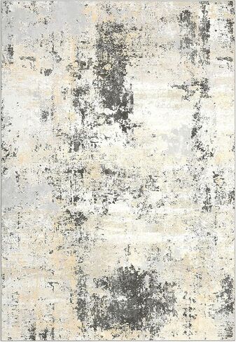 سجادة منطقة قابلة للغسل مقاس 6x9 من CAROMIO، سجادة تجريدية حديثة، سجادة كبيرة لغرفة المعيشة غير قابلة للانزلاق، سجادة أرضية ملونة ناعمة لغرفة النوم لغرفة نوم الأطفال والمطبخ، وردي/أصفر in Kuwait