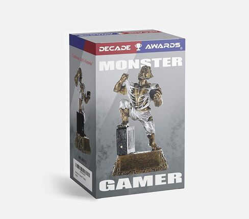 جائزة Decade Awards Monster Gamer Trophy - بطول 6.5 بوصة | جائزة وحش ألعاب الفيديو - لوحة محفورة عند الطلب in Kuwait