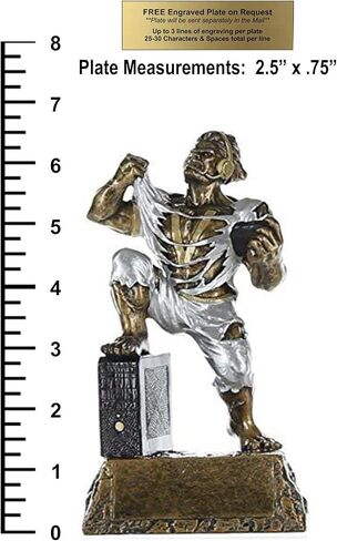 جائزة Decade Awards Monster Gamer Trophy - بطول 6.5 بوصة | جائزة وحش ألعاب الفيديو - لوحة محفورة عند الطلب in Kuwait