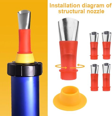 33-in-1 Universal Caulking Kit: Durable Stainless-Steel Nozzle Set with Integrated Rubber Tools for Kitchen and Bathroom Applications in Kuwait