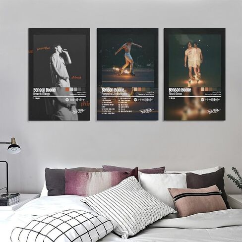 oooac A Set of 3 album canvas posters,Benson Boone Poster Fireworks & Rollerblades Poster, Album Aesthetics 3 Piece Set,8x12IN Canvas Prints Unframed Set of 3 in Saudi Arabia