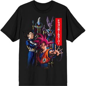 Dragon Ball Z Super Group 3D Men’s Black T-Shirt-Large