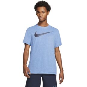 Nike Dri-FIT Men’s Swoosh Training T-Shirt (Small, Light Game Royal Heather)
