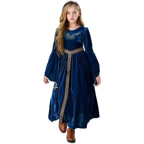 Deboyar Girls Medieval Renaissance Royal Court Dress Queen Kids Princess Costume Halloween Cosplay