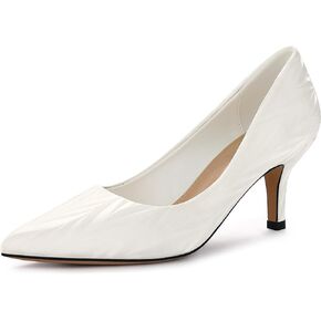 Perphy Pointed Toe Kitten Heels Pumps Leaf Print Classic Dress Wedding Shoes for Women