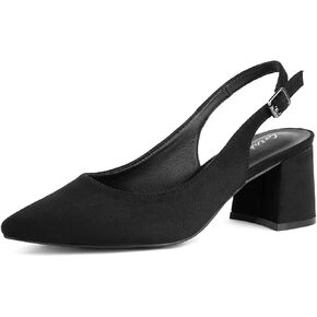 حذاء نسائي من Greatonu بكعب خلفي مدبب ومقدمة مدببة حذاء أسود مقاس 8 in Kuwait