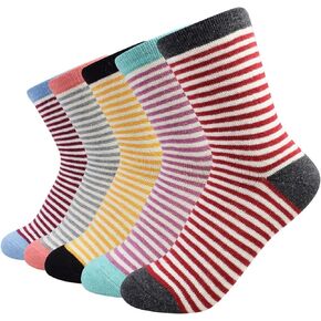 LA DEARCHUU Wool Socks for Women 5 Pairs Winter Warm Cozy Boot Crew Socks
