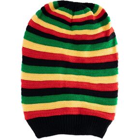 Unisex Rasta Cap Knit Jamaican Rasta Hats for Men Women Reggae Beanie Dreadlock Cap