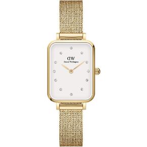 Daniel Wellington Quadro Lumine Pressed Evergold 20x26mm Women's Watch, Double Plated Stainless Steel (316L) Gold Watch for Women in Kuwait