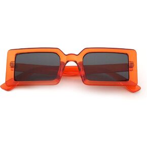 Rectangle Trendy Sunglasses for Women Retro Fashion Sunglasses UV 400 Protection Square Frame Shades