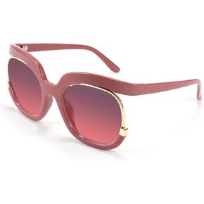 FEISEDY Retro Square Round Women Sunglasses Large Vintage Lady Shades B4091