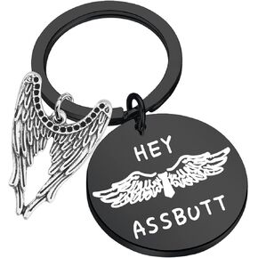 MYOSPARK TV Show Castiel Inspired Gift Hey Assbutt Keychain Jewelry Gift for Fans