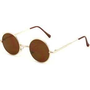 Casual Fashion Small Round Circle Thin Metal Frame Unisex Sunglasses Lennon