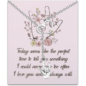 ASL American Sign Language Gift I Love You Hand Necklace ASL Jewelry for Deaf Interpreter Teacher ASL Gesture Gift