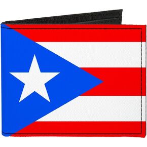 Buckle-Down Canvas Bi-fold Wallet-Puerto Rico Flag