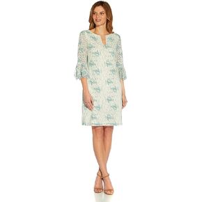 Adrianna Papell Women's Lace Bell Sleeve Shift