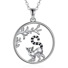 YAFEINI Red Panda Raccoon Gifts Sterling Silver Red Panda Raccoon Pendant Necklace Cute Animal Jewelry for Women Girls Christmas Gifts