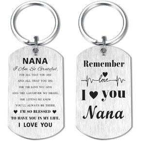Nana Gifts for Mother's Day - Best Nana Ever - Remember I Love You Nana Keychain - Christmas Gift for Nana Women