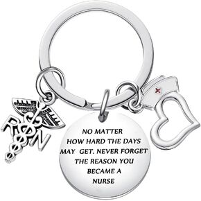 malyunin Nurse Appreciation Keychain Nurse Graduation Gift for Nursing Student Nurse Keychain for RN LPN