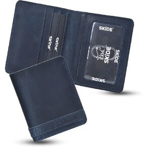 SKiDE Delta Hunter Slim Wallet for Men with ID Window Slot | Minimalist Wallet & Thin Wallet | Bifold Wallet for Men & Wallets for Men Slim (RBXCH10RB) (Hunter Brown)